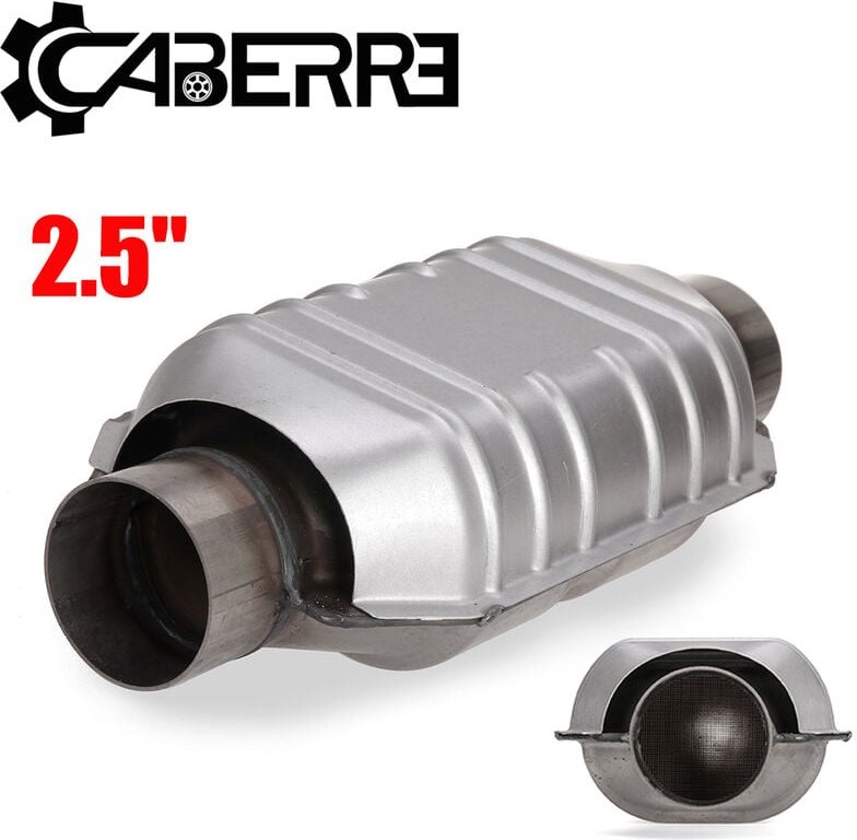 Drillpro - Dreiwege-Katalysator, Durchmesser: 6,3 cm, Länge: 33 cm, Breite: 16,5 cm, universeller Hitzeschild-Leistungsk...