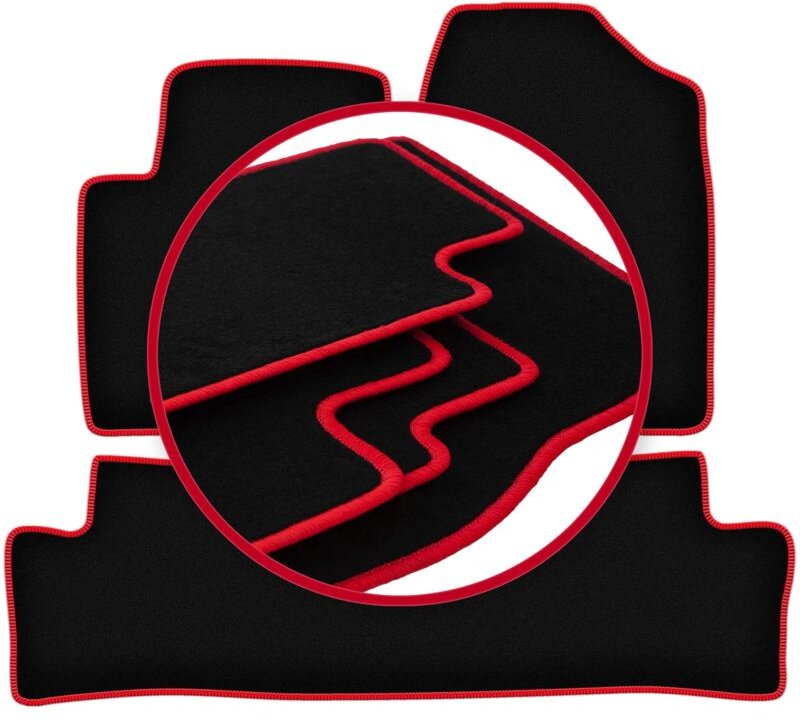 CARLUX-RED Auto-Fußmatten für: Hyundai i10 II Fließheck (2013-)