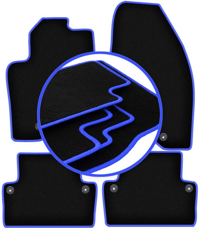 CARLUX-BLUE Auto-Fußmatten für: Volvo XC70 II Kombi (2000-2007)
