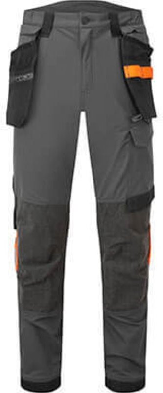 Dehnbarer WX2 Holster Hose Grau Metall Tall L - DE(46) - UK(36)