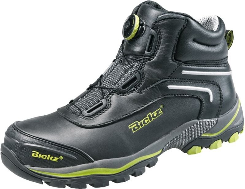 Bata - S3 Schnürstiefel Bickz 305 boa anthrazit/schwarz/gelb Gr. 46