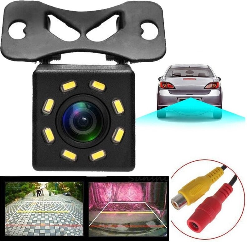 Trade Shop Traesio - Trade Shop - rückfahrkamera auto wohnmobil 8 led 170° 420TVL mit halterung -