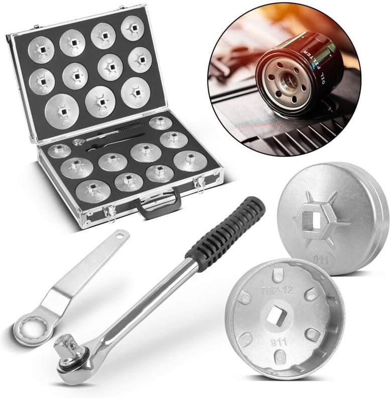 STAHLWERK Ölfilterschlüssel Set 23-teilig Ölwechselwerkzeug-Satz