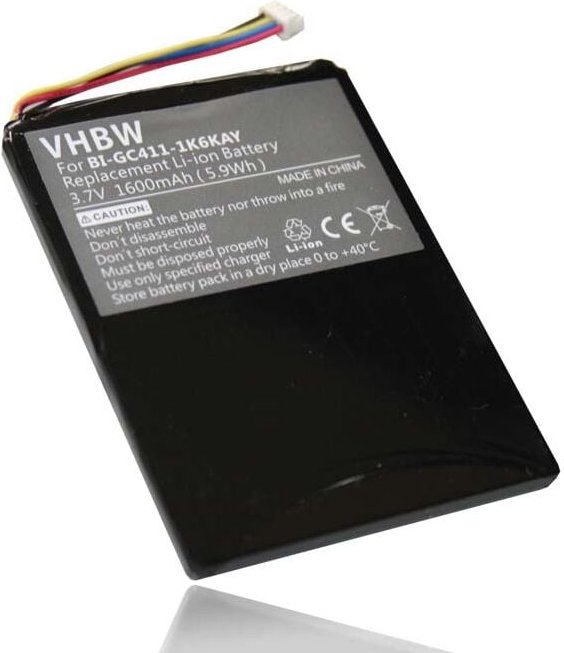 Thumbnail - Vhbw - Akku Ersatz für Navigon BI-GC411-1K6KAY für gps Navigation Navi (1600mAh, 3,7V, Li-Ion)