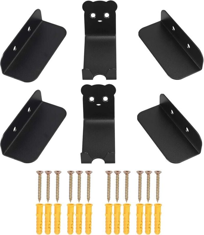 Fahrrad-Wandhalterung, Pedalhaken, 2 Stück Fahrrad-Wandhalterungen für Fahrrad, Wandaufbewahrung, Reifenständer, Schwarz...