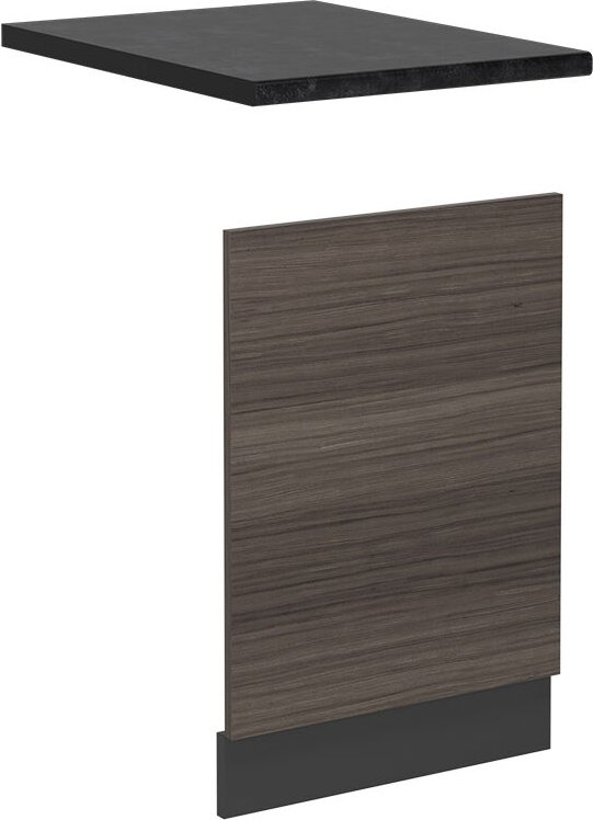 Vicco - Geschirrspülblende R-Line, Edelgrau, 45 cm , ap Anthrazit