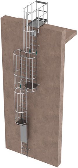 Matisère - Ortsfeste Steigleitern mit Tür - Steighöhe von 11,06 bis 11,9m - CRINO-SFP/103-7872