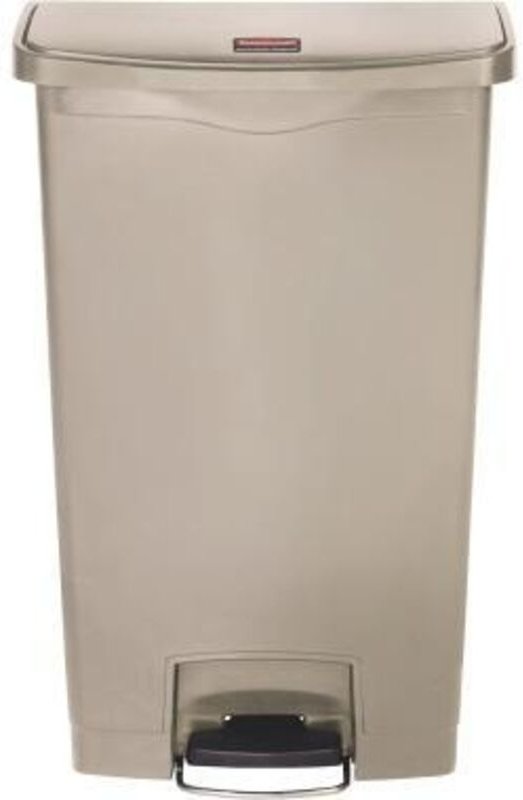 Rubbermaid - Tretabfalleimer slim jim® step-on 33,02 x 80,98 x 52,37 cm (b x h x t) 68l Kunststoff beige