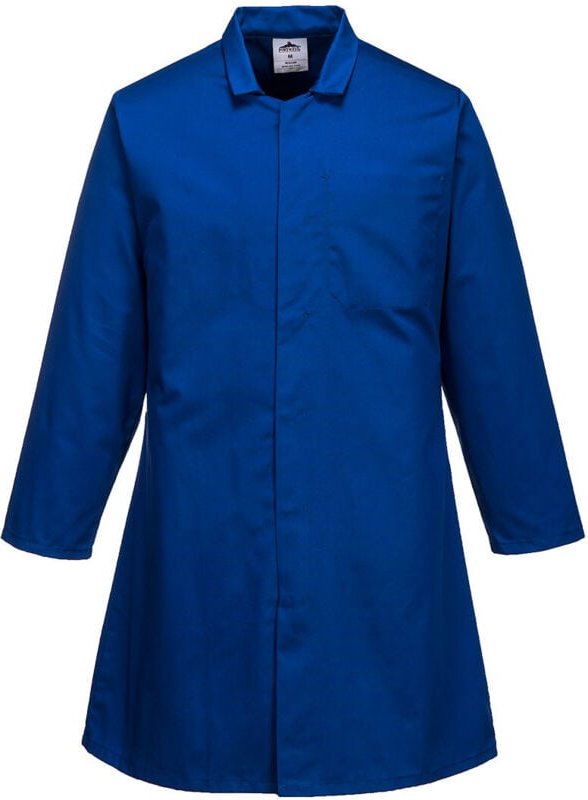 Herren-Bluse für die Lebensmittelindustrie, 1 Tasche, Königsblau, XS