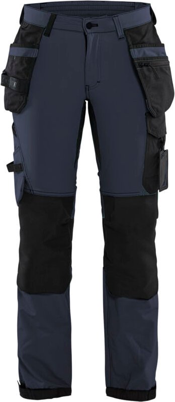 Arbeitshose für Handwerkerinnen Stretch 4D Damen 7192 – Dunkel Marine/Schwarz 2XL – FR(50) – SE(C48) – Normen