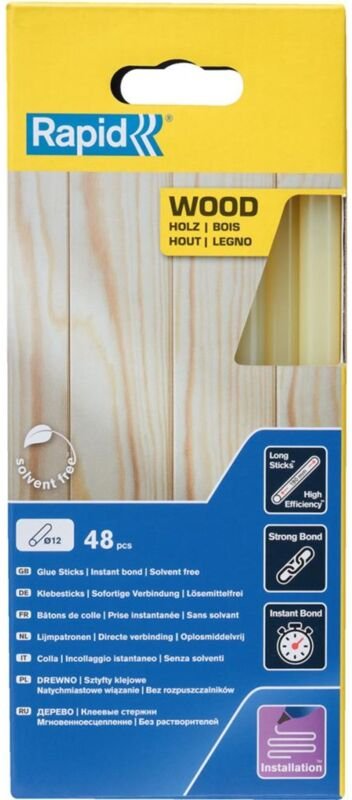 FP - Klebestifte Holz und Schwert 190 mm x 48 Sticks - Box - rapid-isaberg - 5001421
