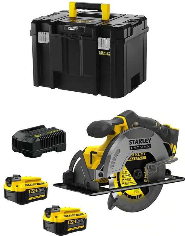 Stanley - Handkreissäge FatMax SFMCS500M2T (2 x 4,0 Ah + Ladegerät + tstak vi)