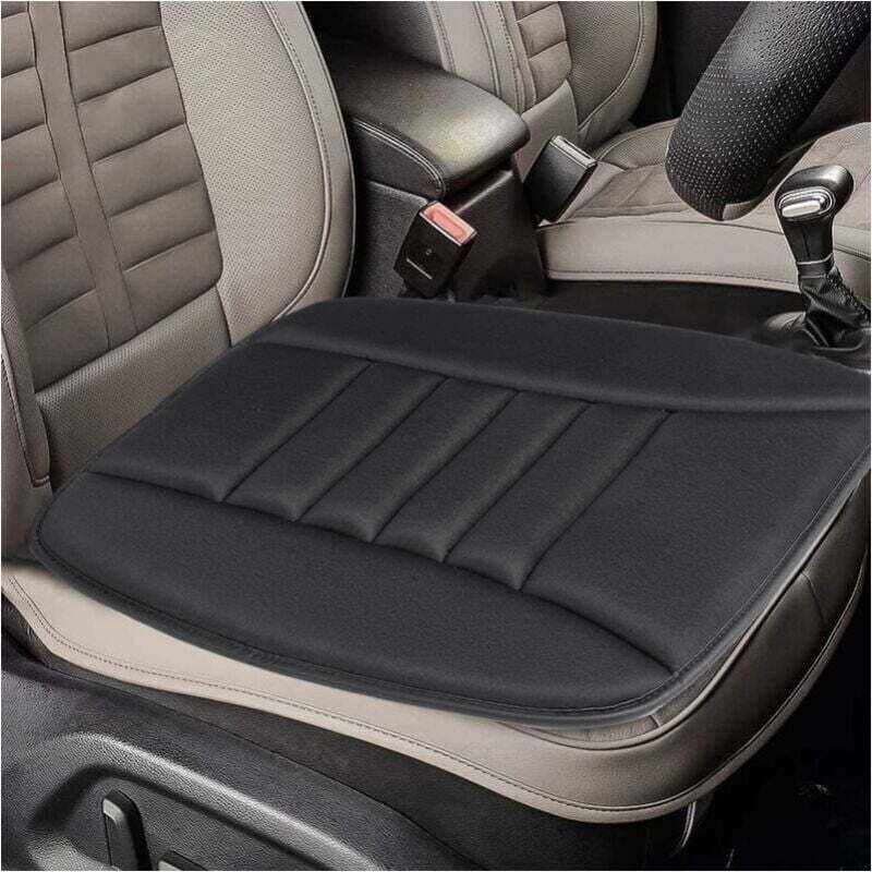Cuscino per sedile auto nero, coprisedile per sedile auto, protezione per sedia in memory foam, comodo tappetino antisci...