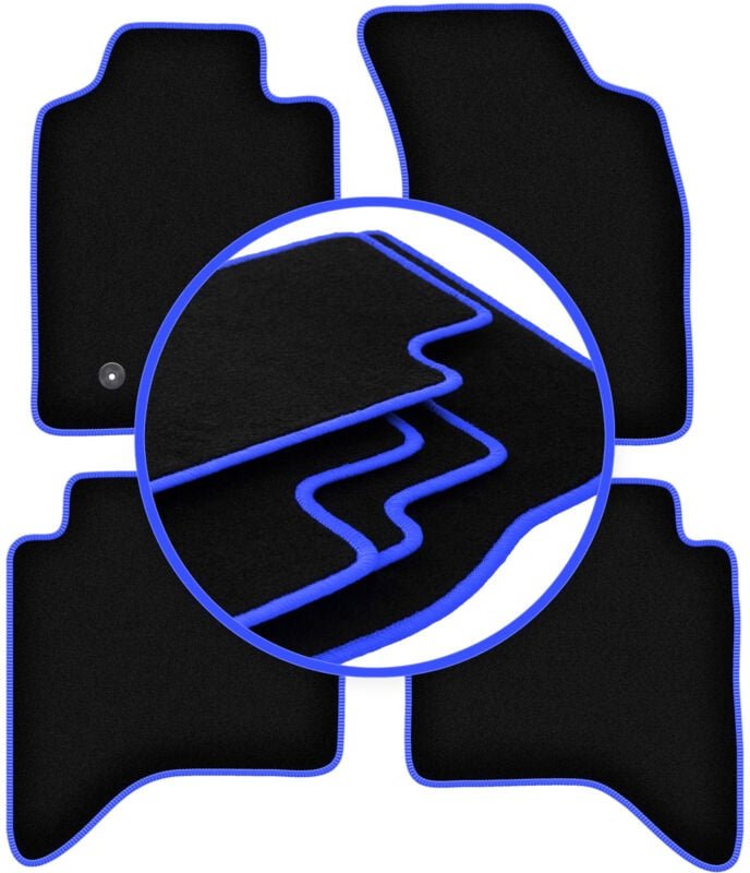 CARLUX-BLUE Auto-Fußmatten für: Toyota Hilux VII N25 N2 Pickup (2006-2015)