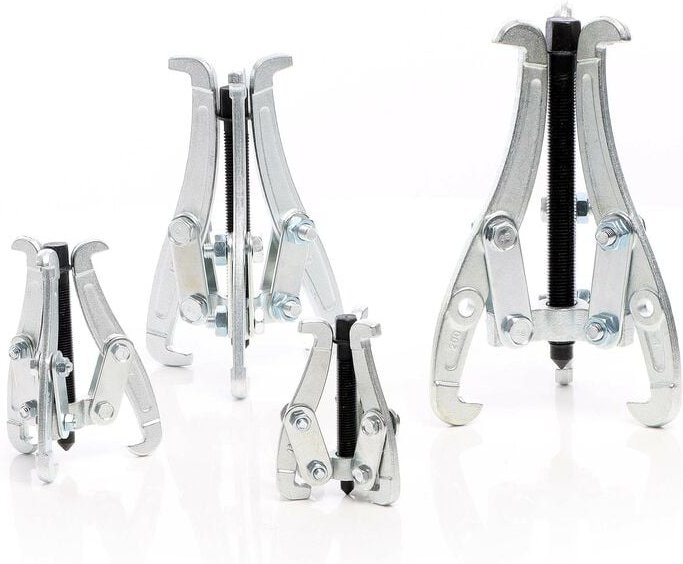 Xpotool - Klauenabzieher 75 mm, 100 mm, 150 mm, 200 mm, 4x Profi Abzieher Lagerabzieher Satz als Innen Außen Ausdrücker,...