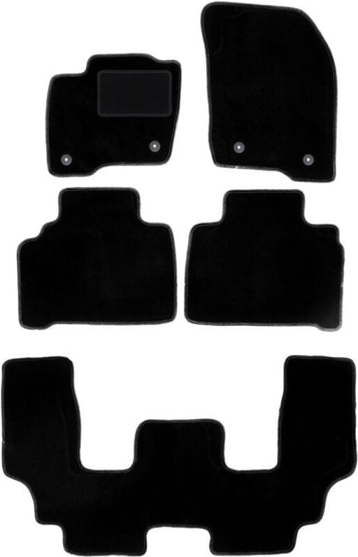 Schwarze Veloursmatten für: Ford S-MAX MK2 Minivan (2015-)