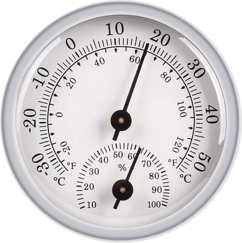 Hygrometer-Thermometer, Feuchtigkeitssensor-Monitor-Detektormessungen, analoges Thermometer für die Verwendung in feucht...