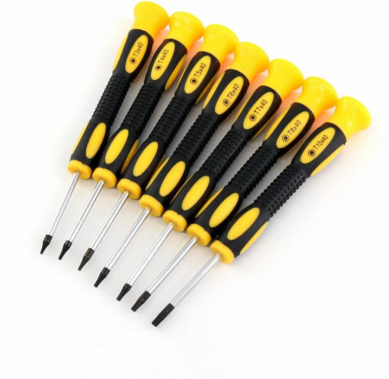 Dazzler - 7 Stück (T3/T4/T5/T6/T7H (mit Loch)/T8H (mit Loch)/T10H (mit Loch)) Torx-Sechskantschraubendreher Reparatursch...