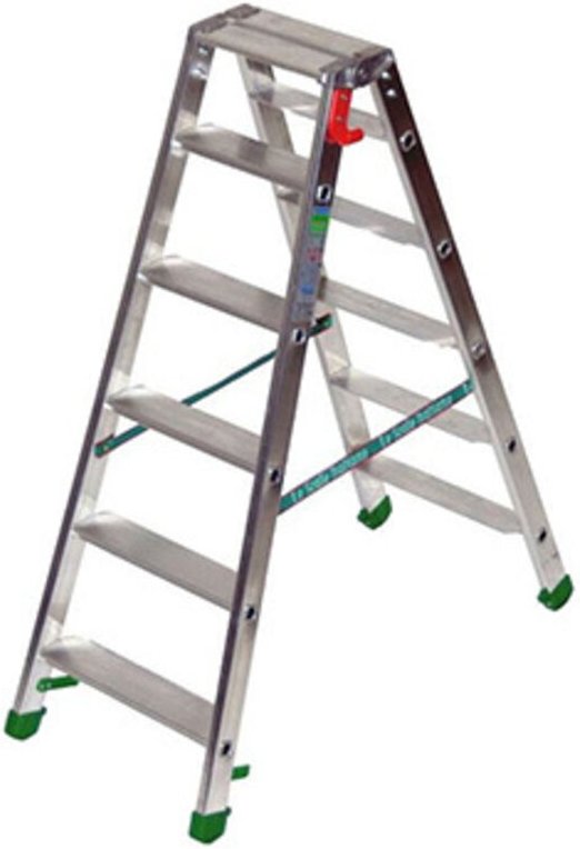 Doppelleiter 2x3 Stufen - Maximale Arbeitshöhe 2.57m - D2