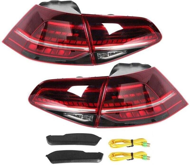 Thumbnail - Vland RLook Voll-LED-Dynamik-Rücklichter, dunkelrotes Glas, passend für MK7/7,5 r 2013–2020