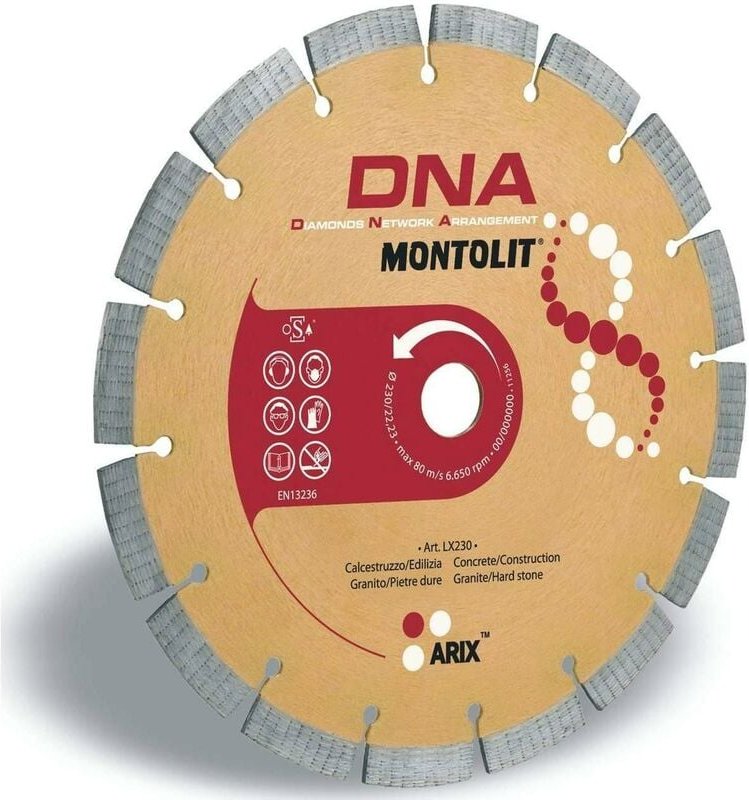 Diamantscheibe 230 Mm Fž£r Beton Bau Industrie Granite Porphyr Harter Stein Montolit Dna Lx230