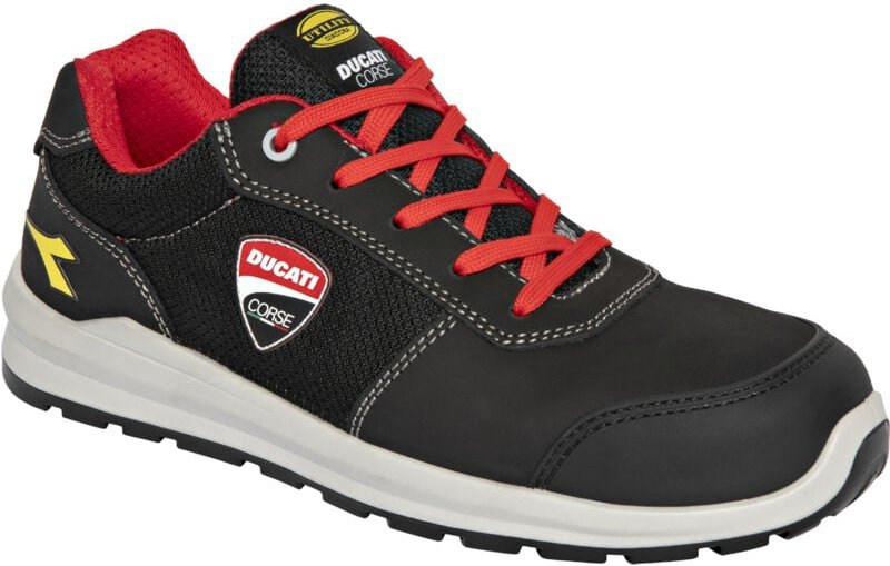 Diadora - Sicherheitshalbschuhe ducati speedy race S1PS fo sr sc met free - Schwarz/Rot 45