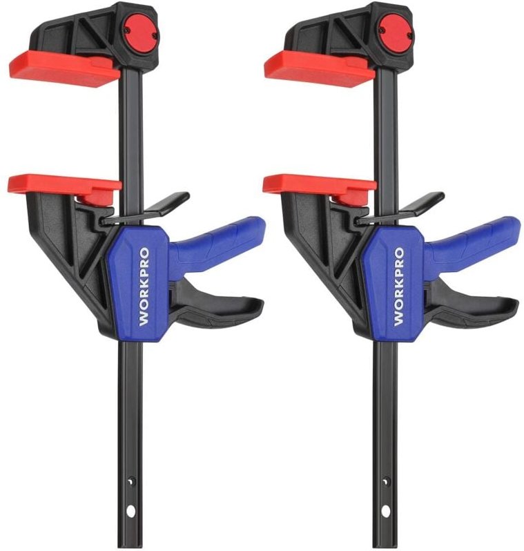 Workpro - Einhandzwingen 2 Stück, Schraubzwingen Set 2 in 1 zum Spannen, Dehnen, Spannweite 150mm, Dehnbereich 285mm, Sp...