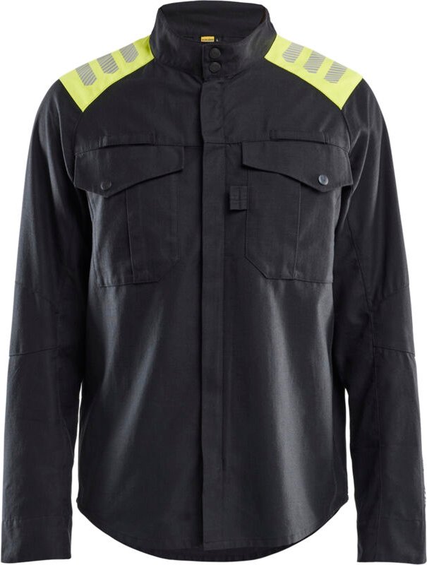 Arbeitshemd mit Flammschutz Inhérent 4409 - Schwarz/Gelb M