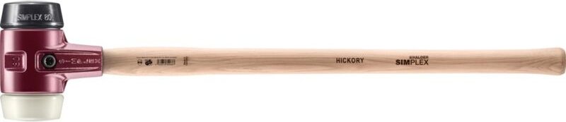 SIMPLEX-Vorschlaghammer, Gummikomposition / Nylon mit Tempergussgehäuse und Hickorystiel D=80 mm 3028.081