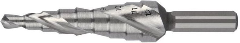 RUKO Stufenbohrer HSS Co 5, geschliffen, spiralgenutet mit Kreuzanschliff