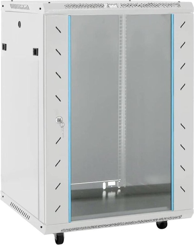 15U Netzwerkschrank 19' IP20 Grau 53x40x80 cm - Vidaxl