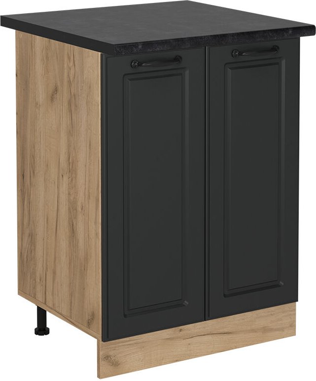 Vicco - Küchenunterschrank R-Line, Anthrazit Landhaus, 60 cm , ap Anthrazit