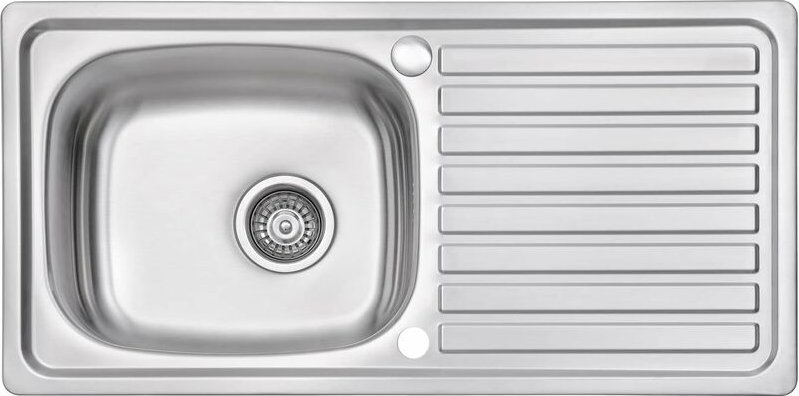 Jassferry - Küchenspüle 1 Becken Einsatz, 860 x 435 mm Umkehrbarem Abtropffläche Waschbecken aus Edelstahl Einbau mit Ab...