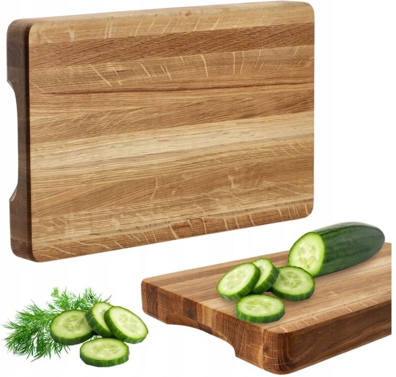 Schneidebrett KADAX 40x25 Block aus Eichenholz groß