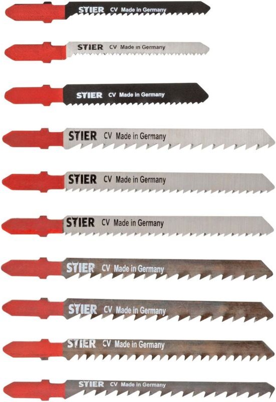 Stichsägeblatt Set für Holz, 10-teilig, schneller sauberer Schnitt, gerader Schnitt, Kurvenschnitt, rauer Schnitt, für W...