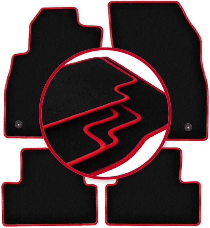 CARLUX-RED Autofußmatten für: Chevrolet Cruze Fließheck, Limousine, Kombi (2008-2016)