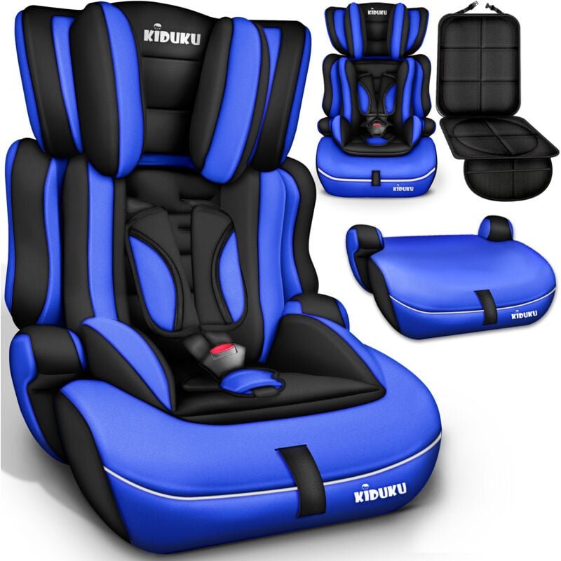 Autokindersitz Kinderautositz Autositz Kindersitz 9-36kg Gruppe 1+2+3 Schwarz/Blau - Kiduku