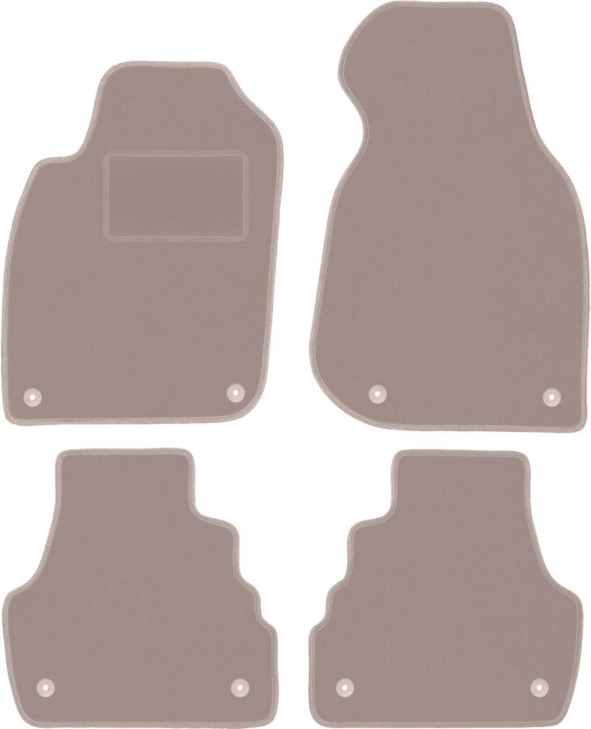 Beige Veloursmatten für: Audi A6 C5 FL Limousine, Kombi, Avant (2001-2004)