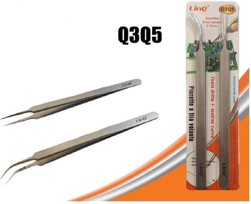 Trade Shop Traesio - Trade Shop - Professionelle Flugdrahtpinzette Smartphone-Reparatur 2 Köpfe Q3Q5 -