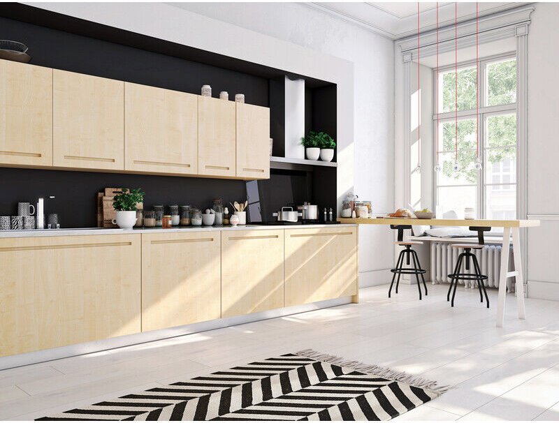 Mccover - Reversible Küchenrückwände in Satinschwarz / Mattschwarz (erhältlich in 2 m x 1 m und 1 m x 0,5 m) - Farben - ...