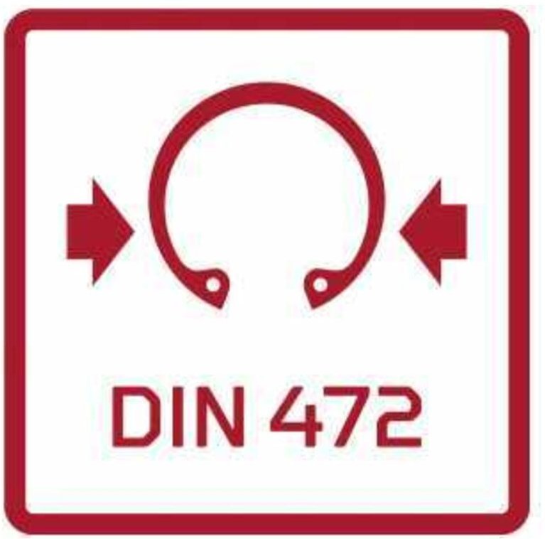 L+ R27704025 Innensicherungsringzange gerade ø 12-25 mm