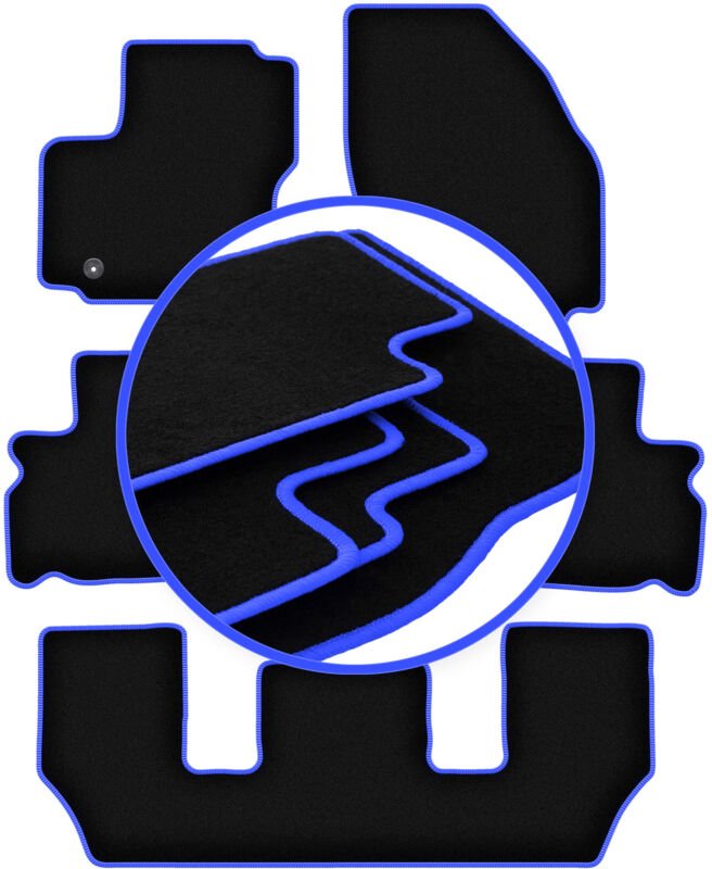 CARLUX-BLUE Autofußmatten für: Ford Galaxy MK2 7-Sitzer (2006-2011)