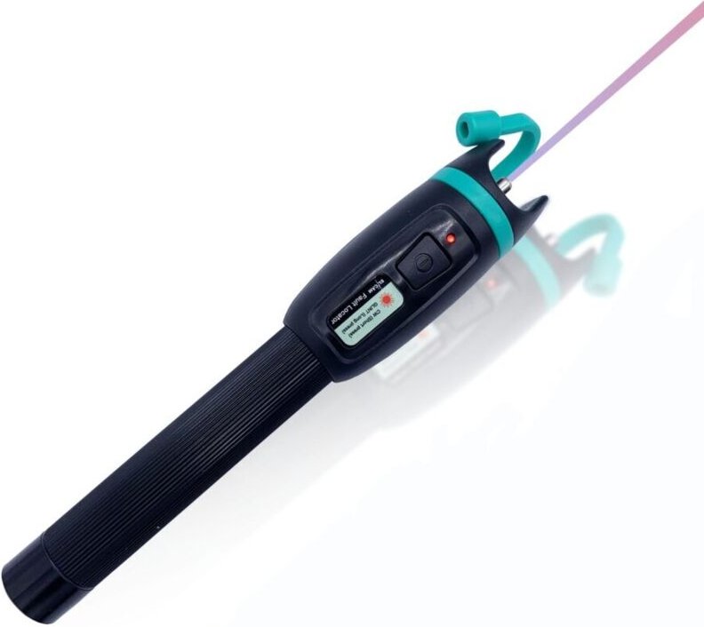 Elfcam - vfl Glasfaser-Lasertester 30 mW – Bis 30 km Reichweite, inkl. SC-auf-LC-Adapter – Kompatibel mit sc / fc / st /...