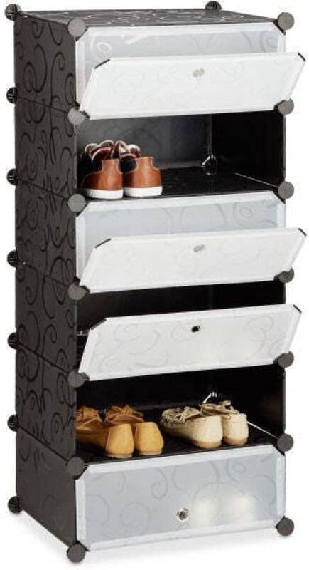 6 compartment shoe cabinet