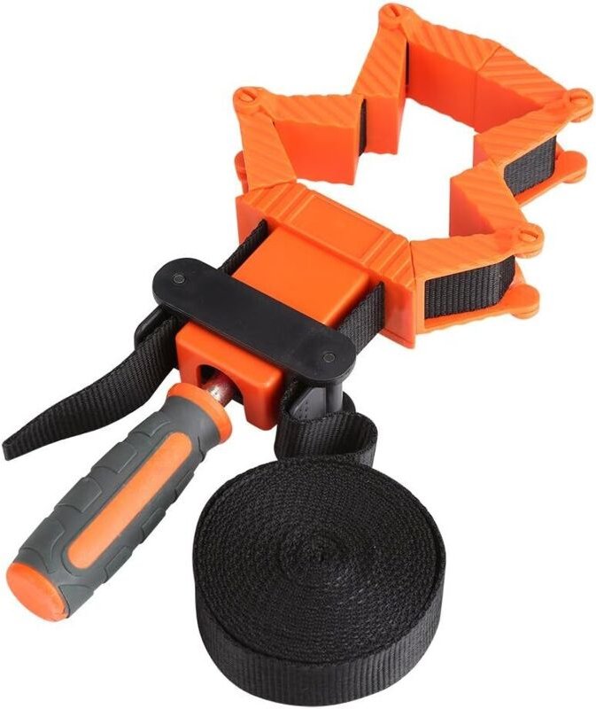 Bandschlüssel mit 4 Klemmbacken, 4 m Nylonband-Klemmbacken, Holzbearbeitungswerkzeug zum Kleben, Nageln - Lntyq