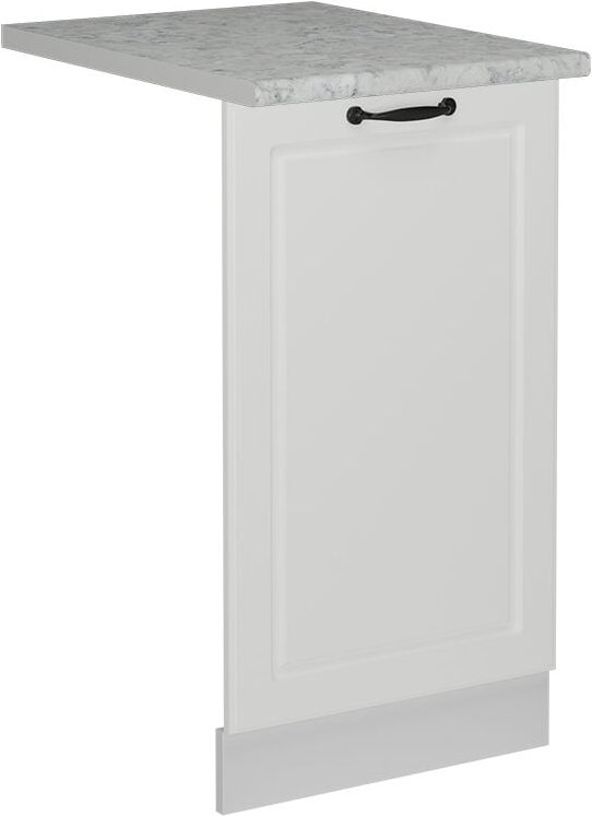 Vicco - Geschirrspülblende R-Line, Weiß Landhaus, 45 cm , ap Marmor