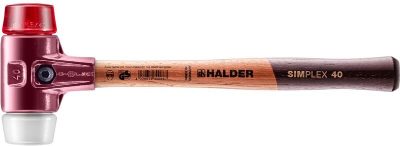 SIMPLEX-Schonhammer, Plastik / Superplastik mit Tempergussgehäuse und hochwertigem Holzstiel D=40 mm 3067.040