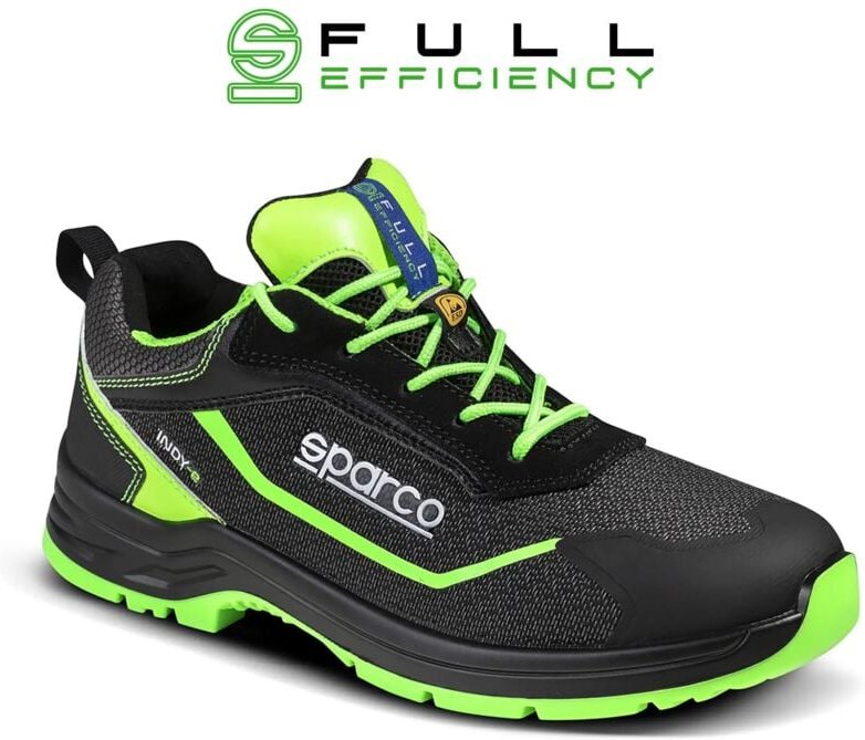 Sparco 07540NRVF Sicherheitsschuh Indy Forester S1PS SR FO Grün/Schwarz 42