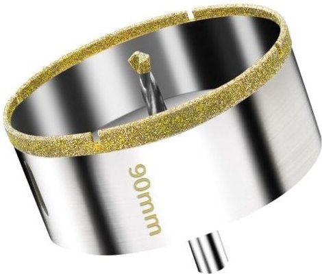 90 mm Diamant-Lochsäge mit Zentrierführungsbohrer, diamantbeschichtete Fliesenlochsäge, Diamantkernbohrer für Glas, Flie...
