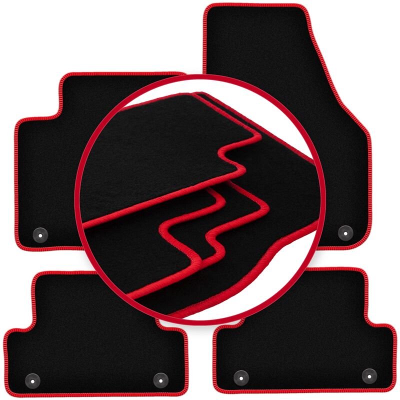 CARLUX-RED Auto-Fußmatten für: Volvo V40 II Kombi, Cross Country (2012-)